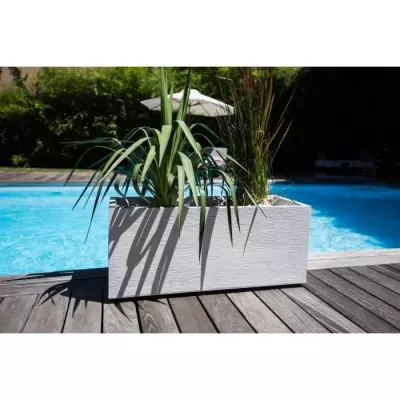 Jardinière Graphit Blanc Cérusé - 97,6 L - Made in France