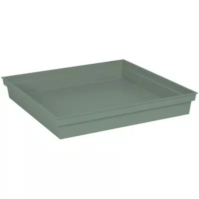 Soucoupe carrée Toscane - EDA PLASTIQUE - Vert laurier - 40 cm