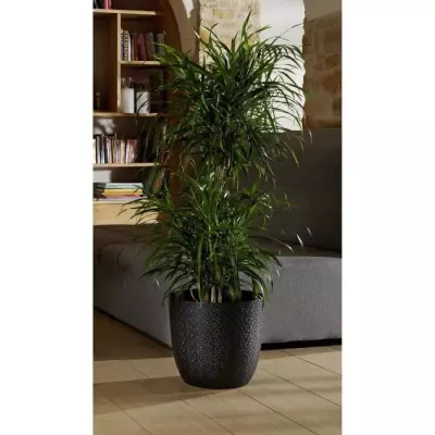 Cache-pot OPALE Ø 29,5 cm - Volume 14,8 L - Noir - Pot de fleur responsable Made in France