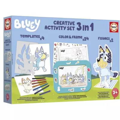 Set créatif Educa Bluey - Décoration et modelage personnages - 3 activités - 3 ans
