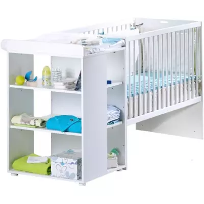 Lit Combiné Évolutif 3 en 1 SAUTHON ELOI - Blanc, 60x120/90x190 cm