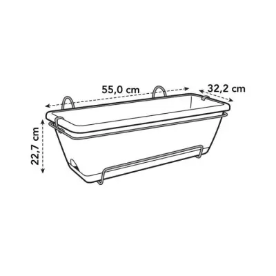 Barcelona Xl Allin1 55 taupe - Jardinière complète compacte