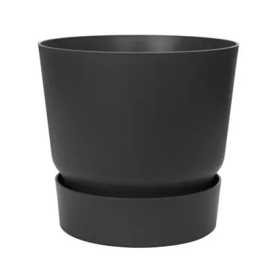 Pot de fleurs rond Greenville 25 - Extérieur - Vivre noir