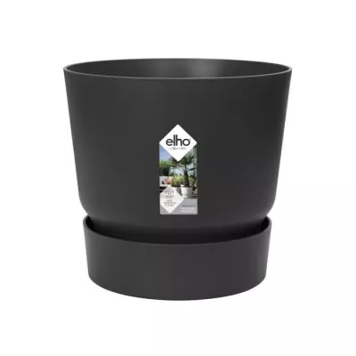 Pot de fleurs rond Greenville 25 - Extérieur - Vivre noir