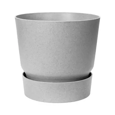 Pot de fleurs rond Greenville 30 - Gris béton vivant