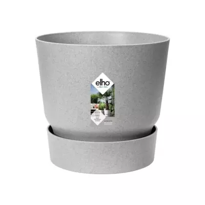 Pot de fleurs rond Greenville 30 - Gris béton vivant