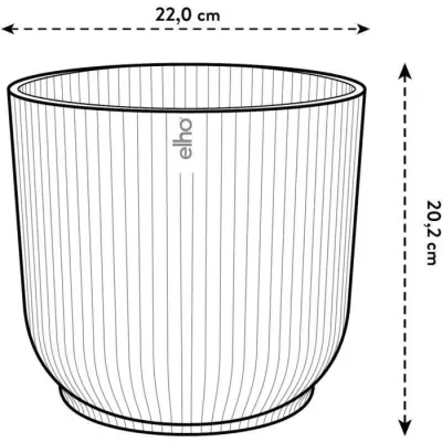 Pot De Fleurs Rond VIBES - Ø22 Blanc: Pour une touche de fraîcheur dans votre espace