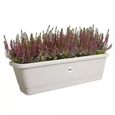 POT DE FLEUR Elho Noa Balconniere L - Gris - L 65 x B 20 x H 18 cm