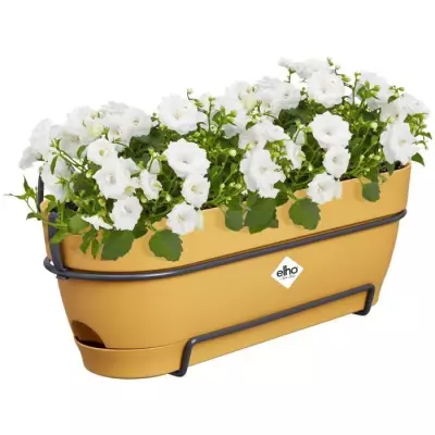 Planteur Rectangle VIBIA Jaune Miel - Réservoir Ø50 - JARDINIERE