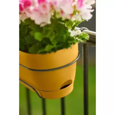 Planteur Rectangle VIBIA Jaune Miel - Réservoir Ø50 - JARDINIERE