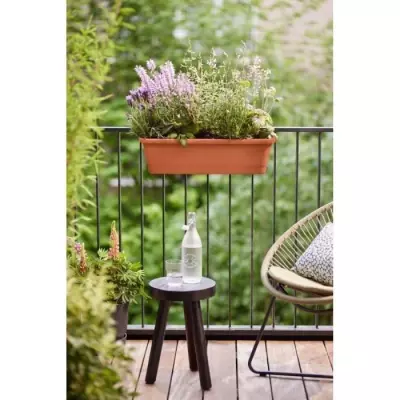 Pot de fleur Elho Noa Balconniere XL - Marron - 100% recyclé