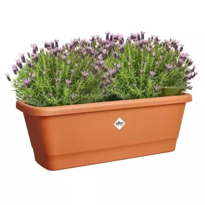 Pot de fleur Elho Noa Balconniere M - Marron - 100% recyclé