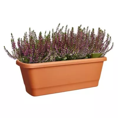 Pot de fleur Elho Noa Balconniere M - Marron - 100% recyclé
