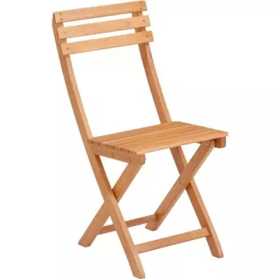 Ensemble repas de jardin en bois d'eucalyptus FSC - 4 personnes - Compact et élégant