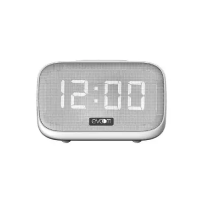 Réveil chargeur enceinte EVOOM EV304601 Blanc - Radio Réveil