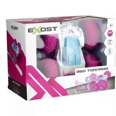 Voiture RC 360 Tornado rose, batteries - Exost - Tout terrain à 360°