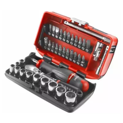 Ensemble de douilles 1/4'' 6 pans métriques 5,5 a 14mm - FACOM