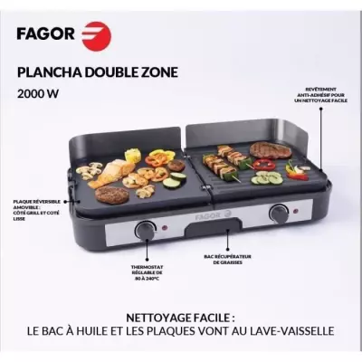 Plancha électrique extra large - FAGOR FG823 - 2000W