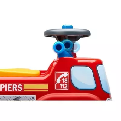 Porteur FALK Pompier - Assise ouvrante et volant directionnel