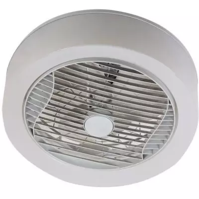 Ventilateur de plafond avec couronne LED blanche Ø40cm
