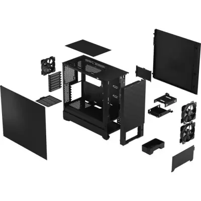 Boîtier PC FRACTAL DESIGN Pop Air Black Solid - Noir | Dimensions: 55x54x31 cm