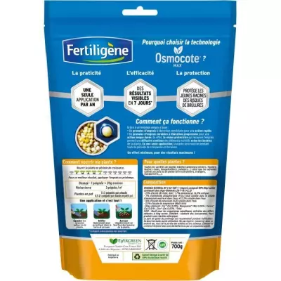 FERTILIGeNE Osmocote max Agrumes et Plantes méditerranéennes 700g