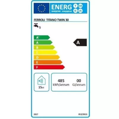 Chauffe-eau électrique FERROLI TITANO TWIN 30L - Compact et Blanc