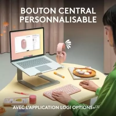 Souris Logitech Pebble Mouse 2 M350s Graphite - Design moderne et sans fil