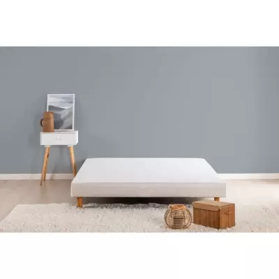 Sommier tapissier DEKO DREAM 160x200 - Bois massif blanc