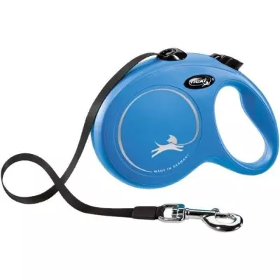 Laisse sangle TRIXIE flexi New CLASSIC - Bleu 5m