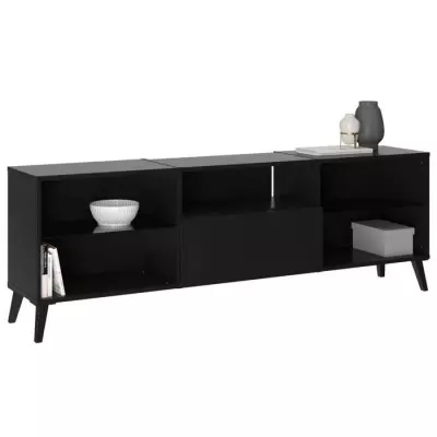 Meuble TV/Hifi Lowboard - Design Noir Élégant