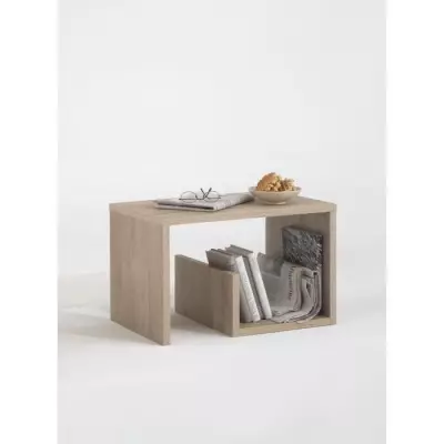 Table basse en Mélamine - Chêne - Fabriqué en Allemagne