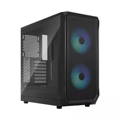 Boîtier PC FRACTAL DESIGN Focus 2 RGB Black TG Clear Tint - Compact et Lumineux