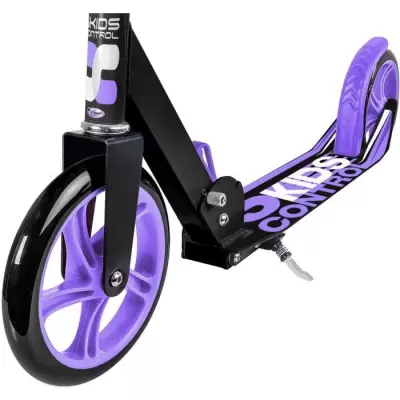 Trottinette pliable ajustable 200mm avec béquille Mauve - SKIDS CONTROL
