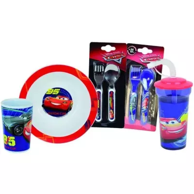 Lot Vaisselle Disney Cars pour Enfant - FUN HOUSE - Set Repas Complet