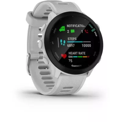 Montre connectée sport GARMIN Forerunner 55 - Blanc - Performances ultimes