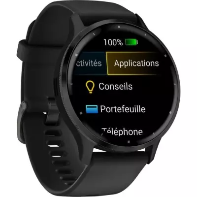 Montre GPS connectée GARMIN Venu 3 - 35,4 mm - Acier Gray