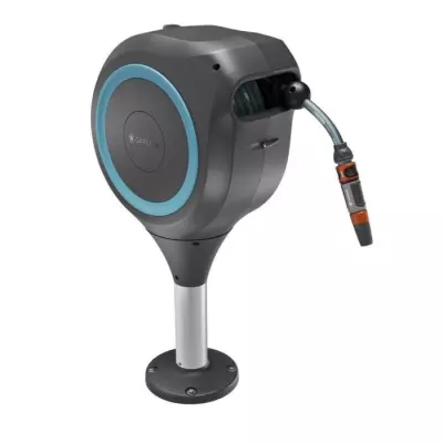 Dévidoir automatique pour terrasse GARDENA RollUp S - Bleu 15m