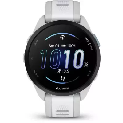 Montre GPS connectée GARMIN Forerunner 165 Blanc - Bracelet Blanc et Gris