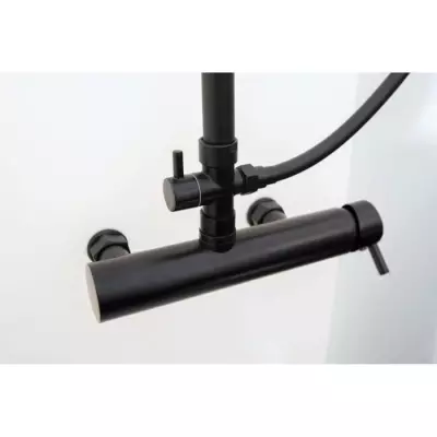 Cabine de Douche 100x100x220 Style Industriel Noir