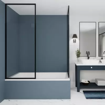 Pare-baignoire 1 volet GELCO ONLY Noir - 70x155/210