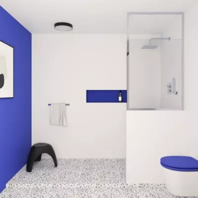 Paroi de douche Pare muret - GELCO - Chrome - 90x110 / 165