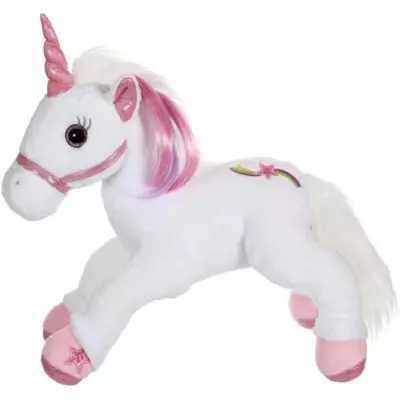 Peluche Licorne Interactive Féerique et Lumineuse - Made in France