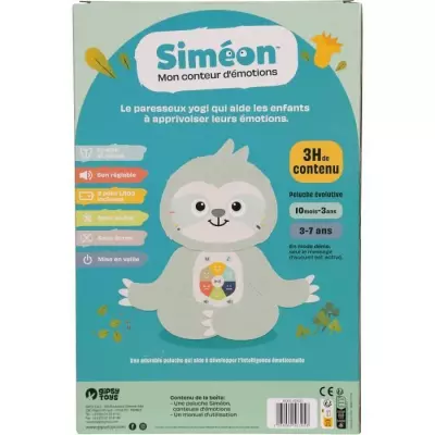 Peluche Interactive Gipsy Toys - Siméon, Mon Conteur d'Emotions