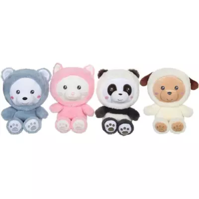 Peluche Ours Hoody Pets GIPSY TOYS Bleu 24 cm - Douceur et Originalité