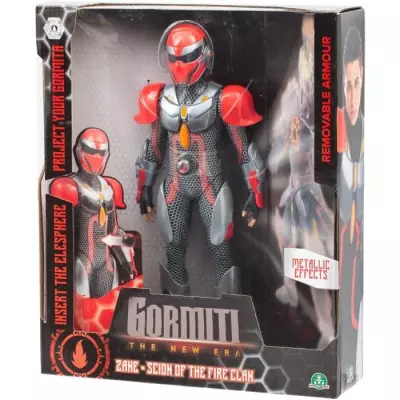 Figurine articulée GORMITI Zane avec projecteur Feu - 27 cm