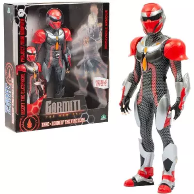 Figurine articulée GORMITI Zane avec projecteur Feu - 27 cm