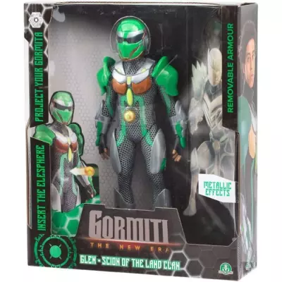 Figurine articulée GORMITI - Scion avec projecteur Terre Glen - 27 cm
