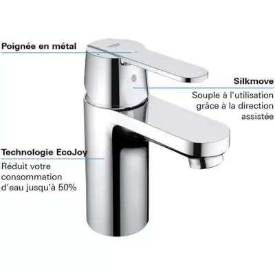 Mitigeur monocommande Lavabo GROHE Taille S Get Chromé 23586000