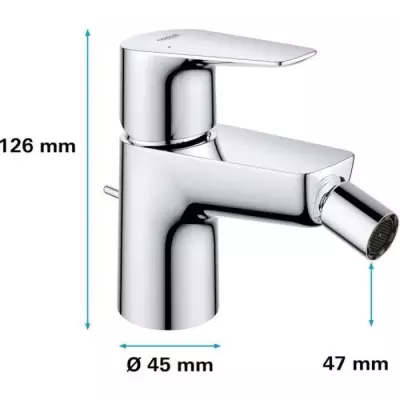 Mitigeur Bidet GROHE Start Edge - Economiseur d'eau - Chromé